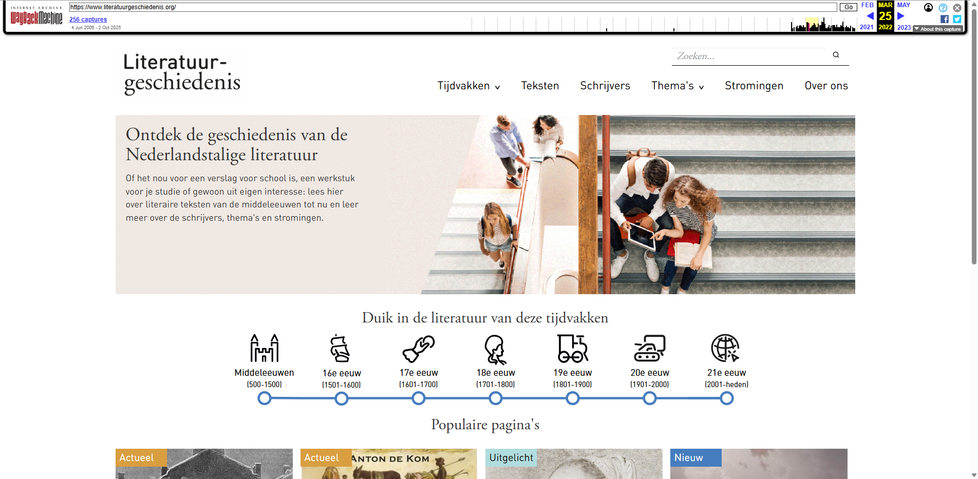 Literatuurgeschiedenis.org screenshot